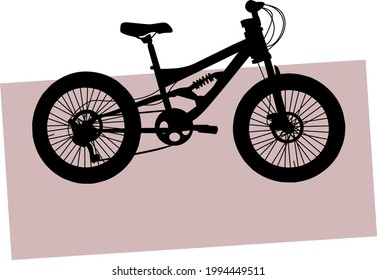 Silhouette image of a bicycle