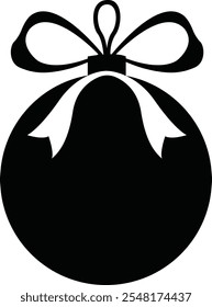 Silhouette Image Of Christmas ball