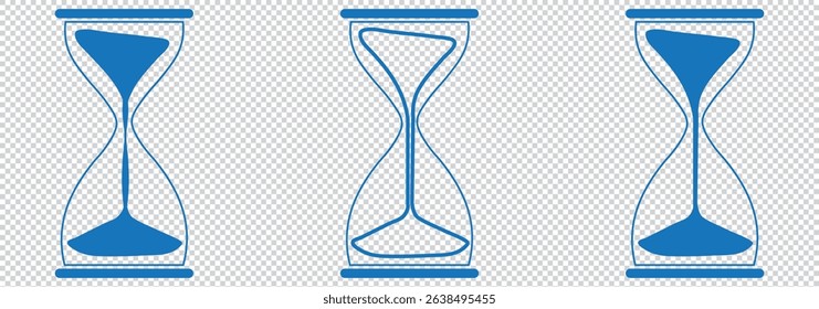 silhouette image of classic hourglass timer EPS 10