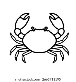 silhouette image of a crab with a transparent background