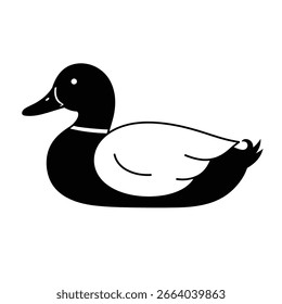 silhouette image of a duck with a transparent background