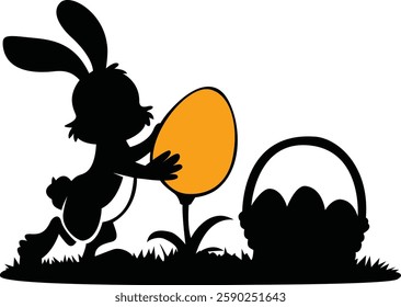 Silhouette image of Easter Sunday