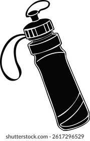 Silhouette image of exercise bottle