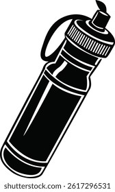 Silhouette image of exercise bottle