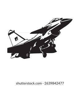 silhouette image of a fighter jet with a transparent background