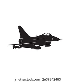 silhouette image of a fighter jet with a transparent background