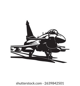 silhouette image of a fighter jet with a transparent background
