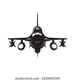 silhouette image of a fighter jet with a transparent background