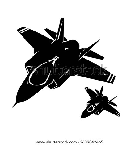 silhouette image of a fighter jet with a transparent background