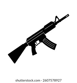 Silhouette Image of Gun Weapon