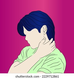 silhouette image of handsome korean idol or actor. Kpop idol image