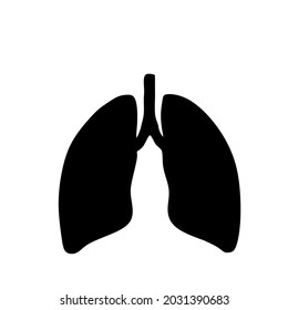 silhouette image of a healthy person's lungs