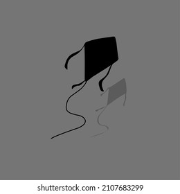 silhouette image of a kite