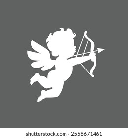 Silhouette image of love angel