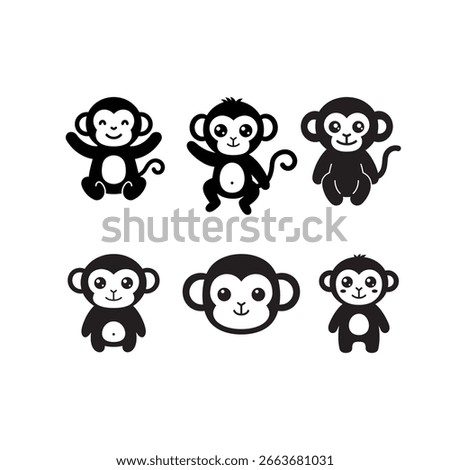 silhouette image of a monkey with a transparent background
