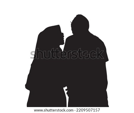 Silhouette image on a white background