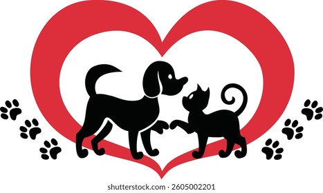 Silhouette image of pet day