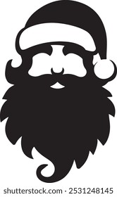 Silhouette image of Santa Claus