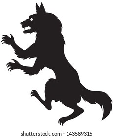 Silhouette image of scary werewolf