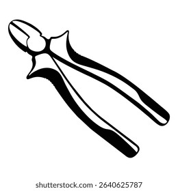 silhouette image of a screwdriver on a white background