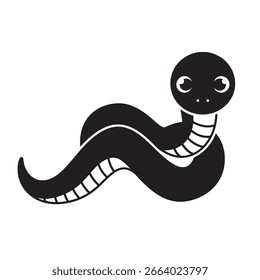 silhouette image of a snake with a transparent background