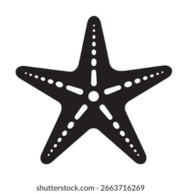Imagen de la silueta de una estrella de mar con un fondo transparente