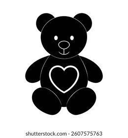 Silhouette Image of Stuffed Bear.