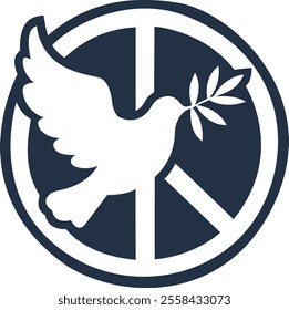 Silhouette image of symbolic peace 