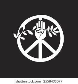 Silhouette image of symbolic peace 