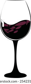 Silhouette image of wine glass