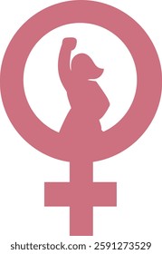 Silhouette image of women's day