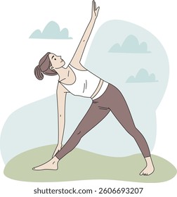 Silhouette image of yoga pose