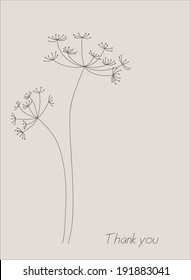 Silhouette of an inflorescence of fennel. Vector elements for design. - Shutterstock ID 191883041