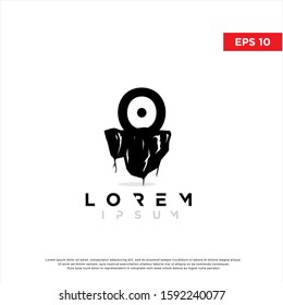 silhouette initial letter o ground logo. modern icon, template design