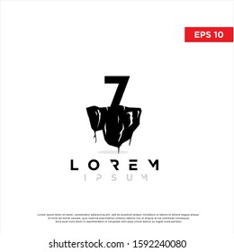 silhouette initial number z ground logo. modern icon, template design