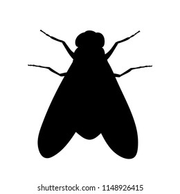 Fly Icon Silhouette Vector Illustration Isolated Stock Vector (Royalty ...