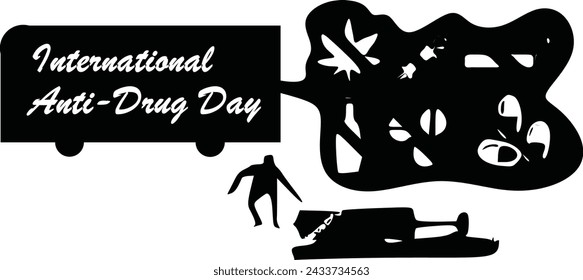 silhouette of International Anti-Drug Day