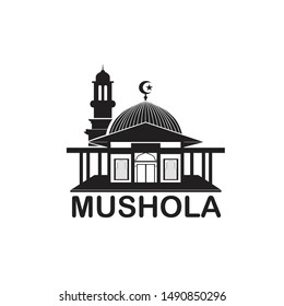 silhouette of islamic mosque vector illustration
