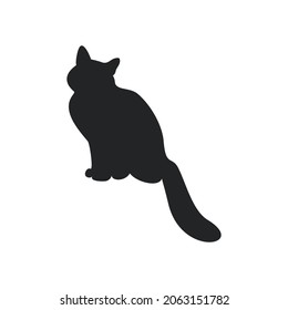 Silhouette isolated cat vector design