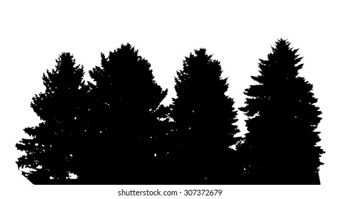 Silhouette Isolated on White Background. Vector Illustration. EPS10