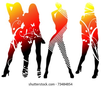 Silhouette isolated on white background