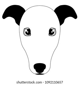 Silhouette of an italian greyhound avatar