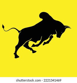 silhouette of a jallikattu bull