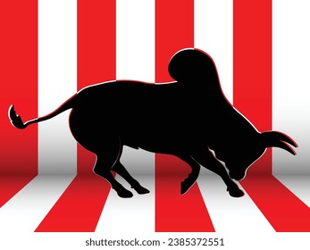 silhouette of a jallikattu bull vector. 