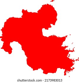 Silhouette of Japan country map,map of oita