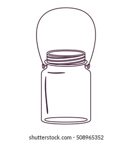 silhouette jar of jam with handle