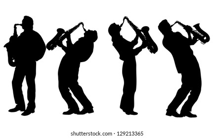 silhouette of jazz musician