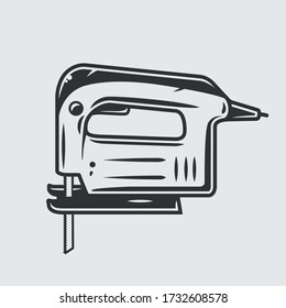 Silhouette of jig saw for carpentry workshop