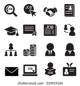 Silhouette Job icon Set