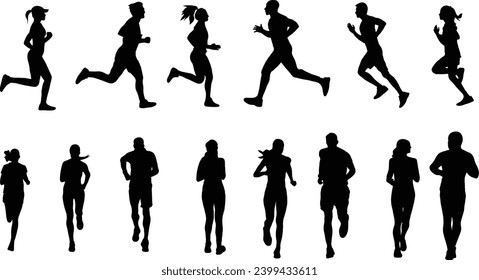 Silhouette for Jogger Runners Athletes